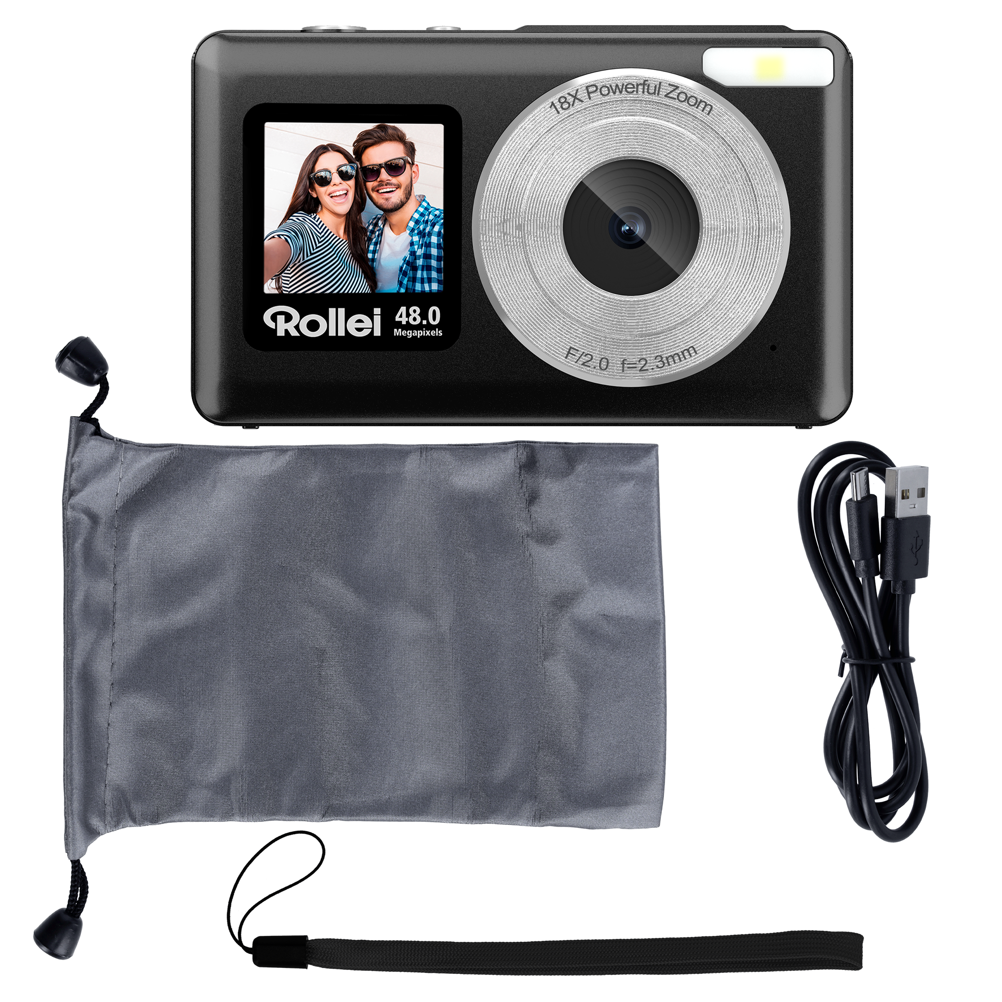 Compactline Pocket | Transparent Clear | 48 MP Digital Camera with 4K