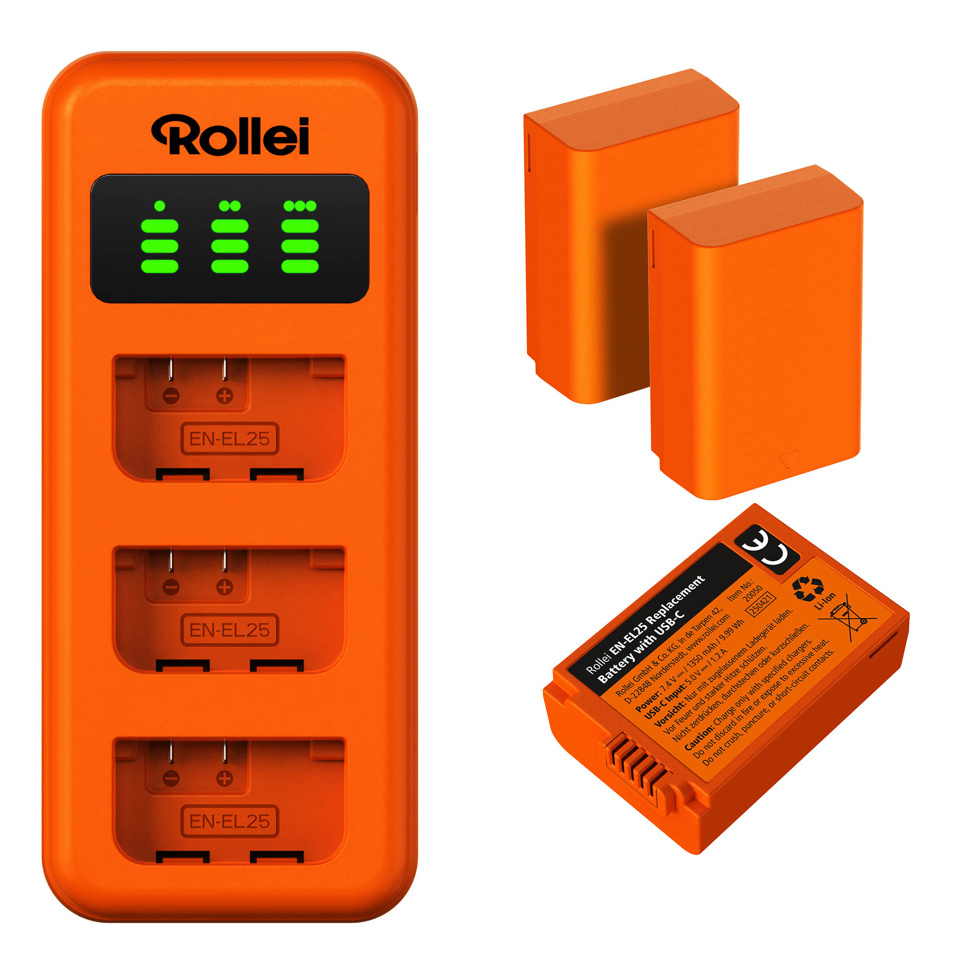 Charger Set | 3-Pack Camera Batteries & Charger