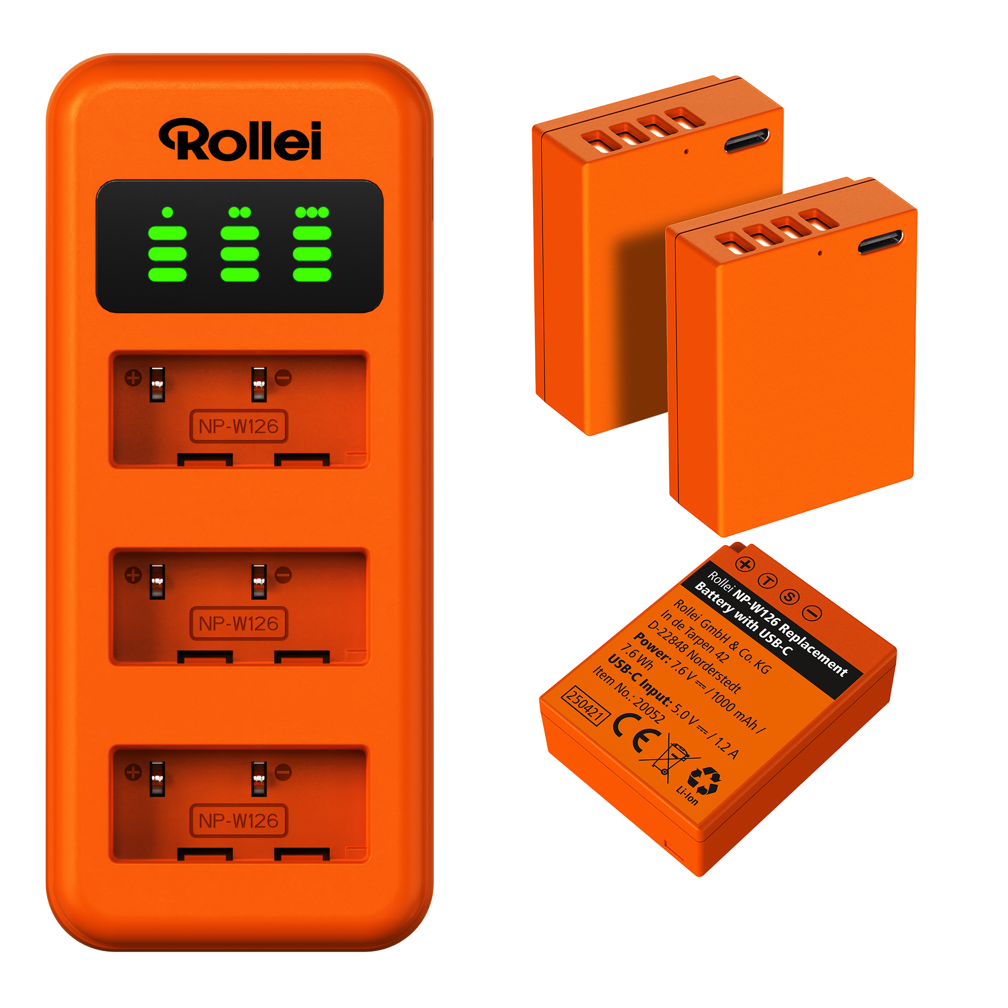 Charger Set | 3-Pack Camera Batteries & Charger