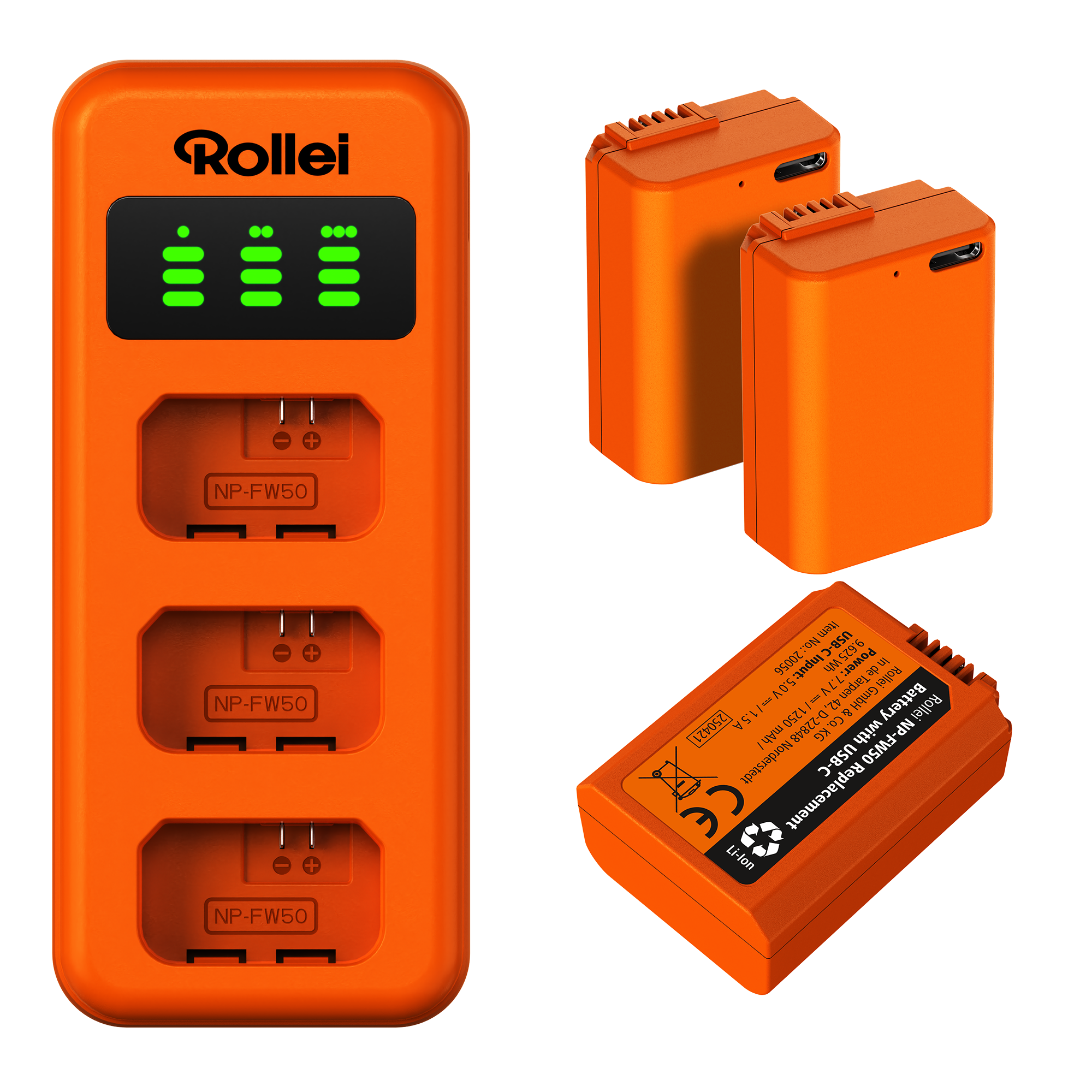 Charger Set | 3-Pack Camera Batteries & Charger