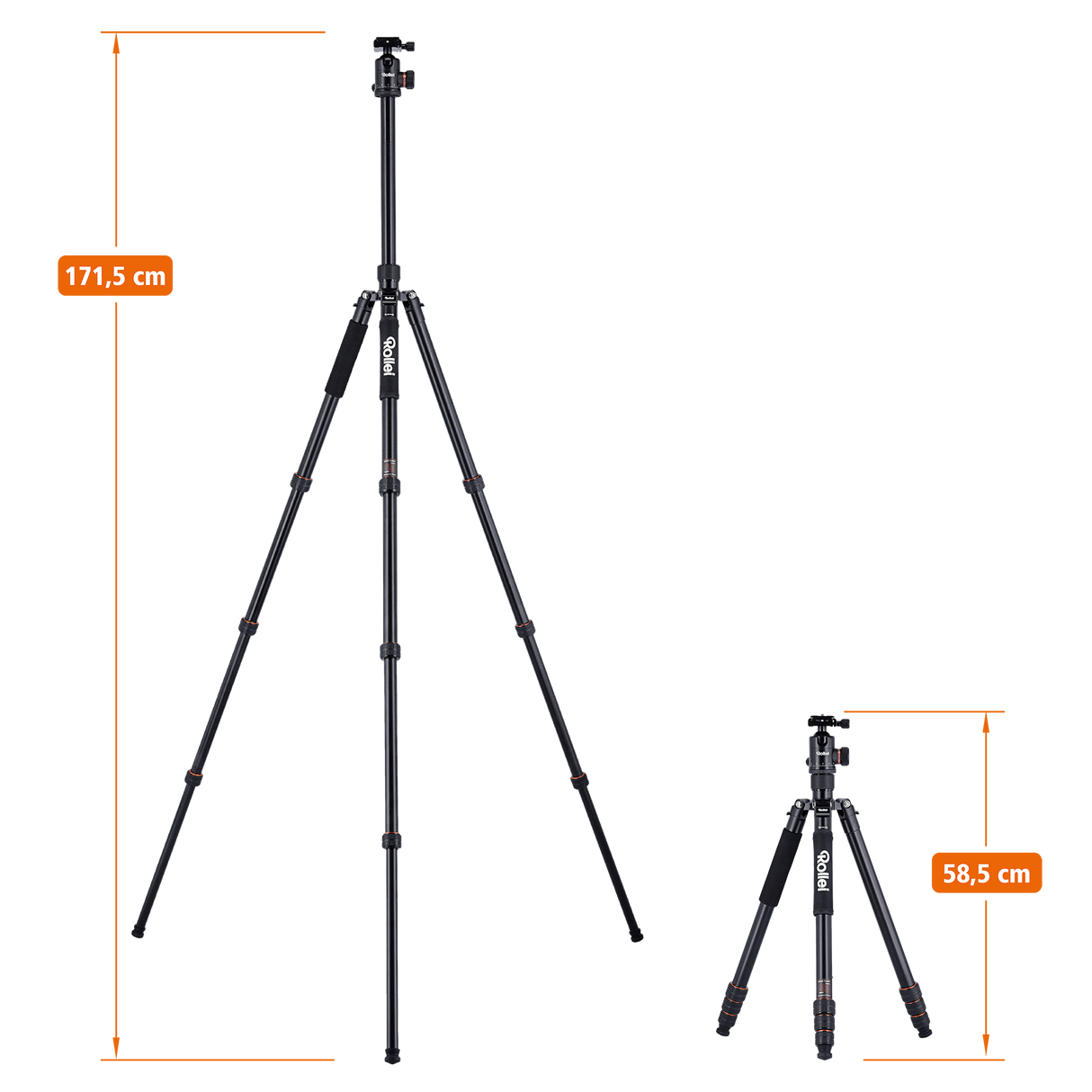 B-stock:C6i - aluminum tripod in black