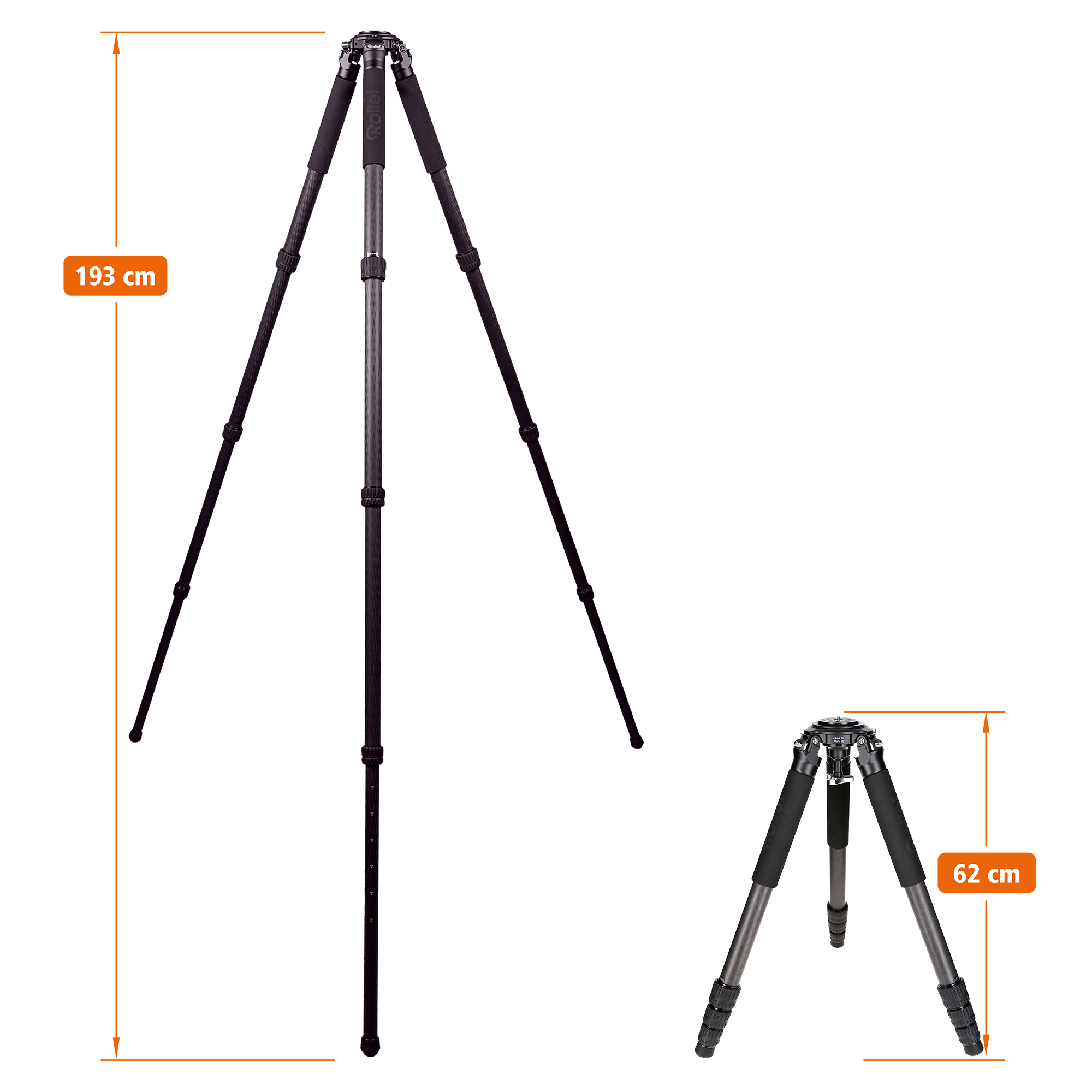 Rock Solid Alpha XL Mark III - Carbon Stativ