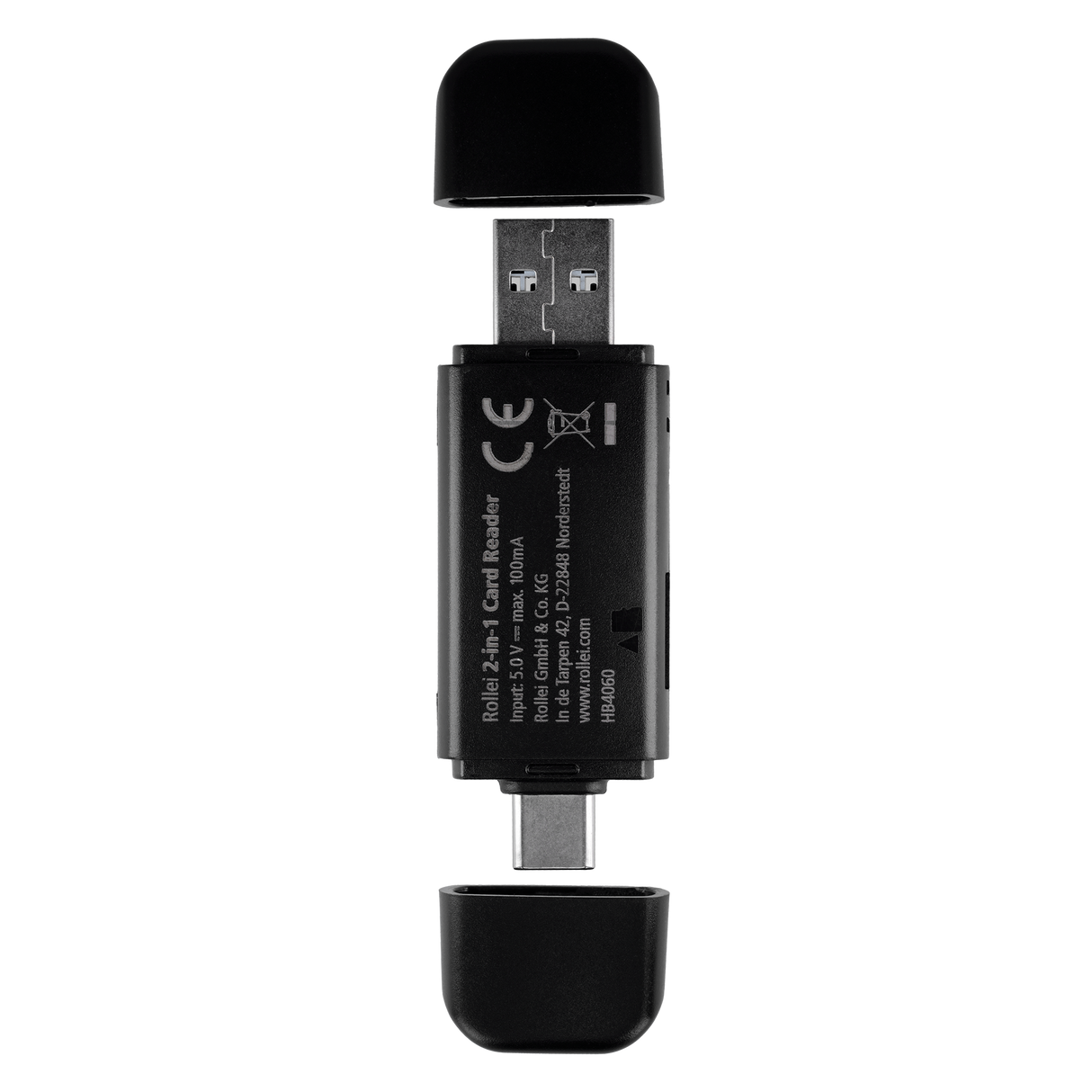 2 in 1 card reader for SD, microSD