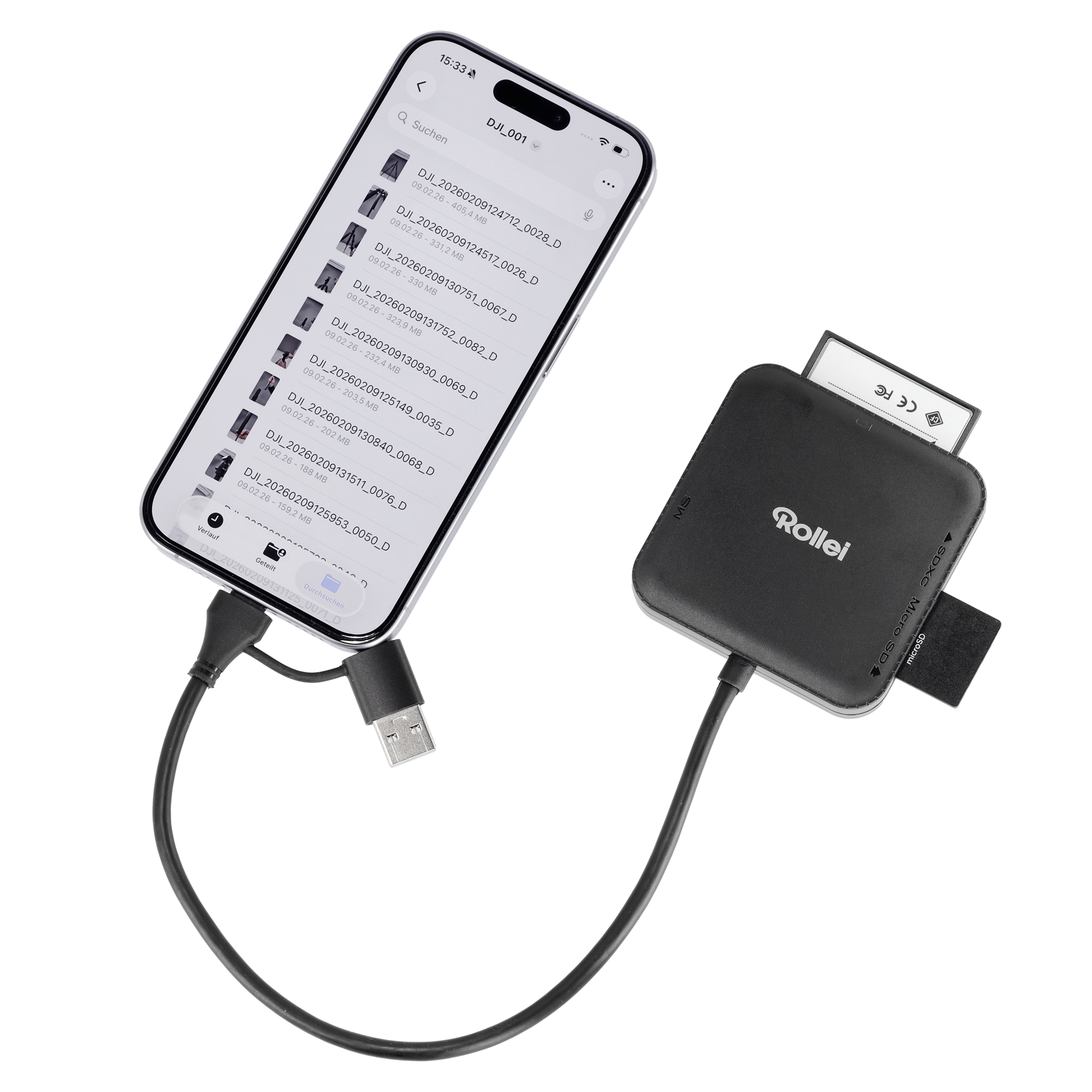 4-in-1 Kartenlesegerät | SD, CF, MS & microSD