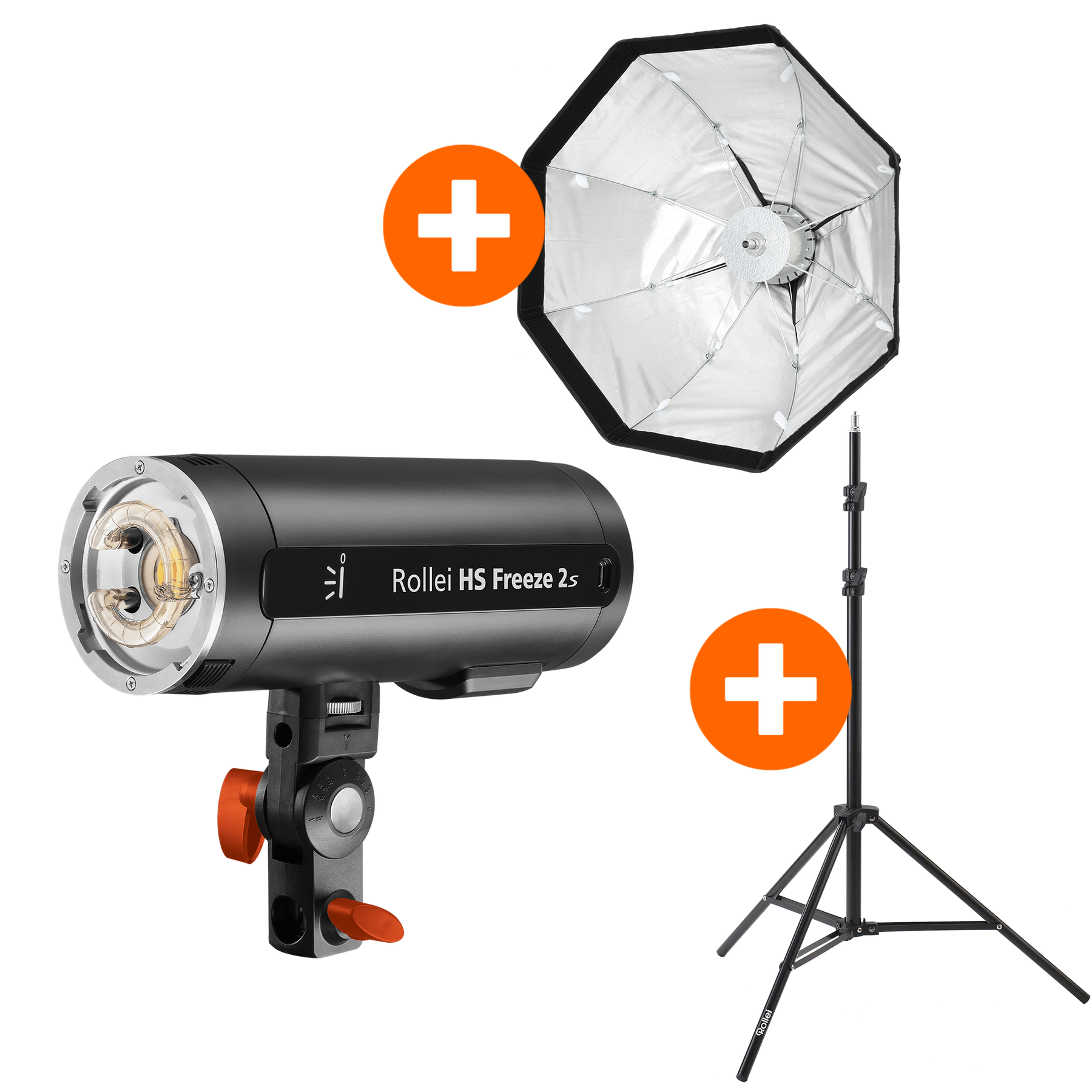 Bundle HS Freeze 2s + Lampenstativ 200 cm+ Schirm-Octabox