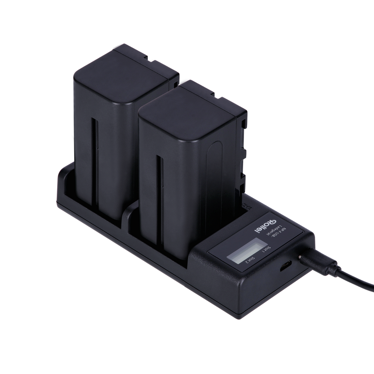 Bundle Charger incl. 2x NP-F Battery with USB-C | various capacities