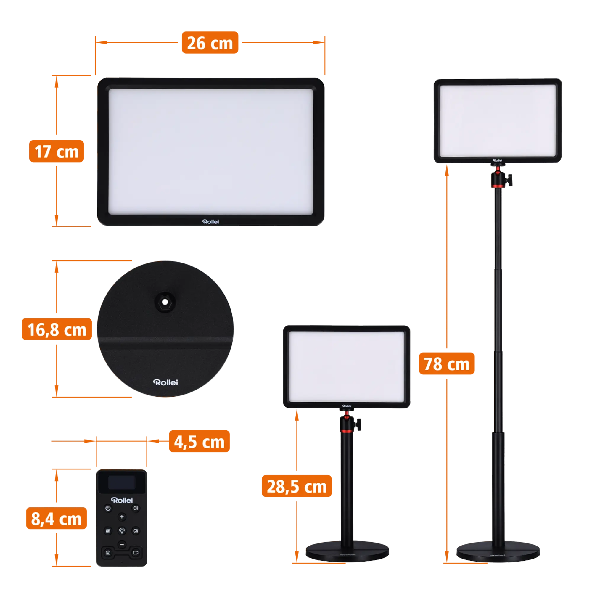Rollei LED Licht LUMIS Key Light Pro - LED-Streaming-Licht