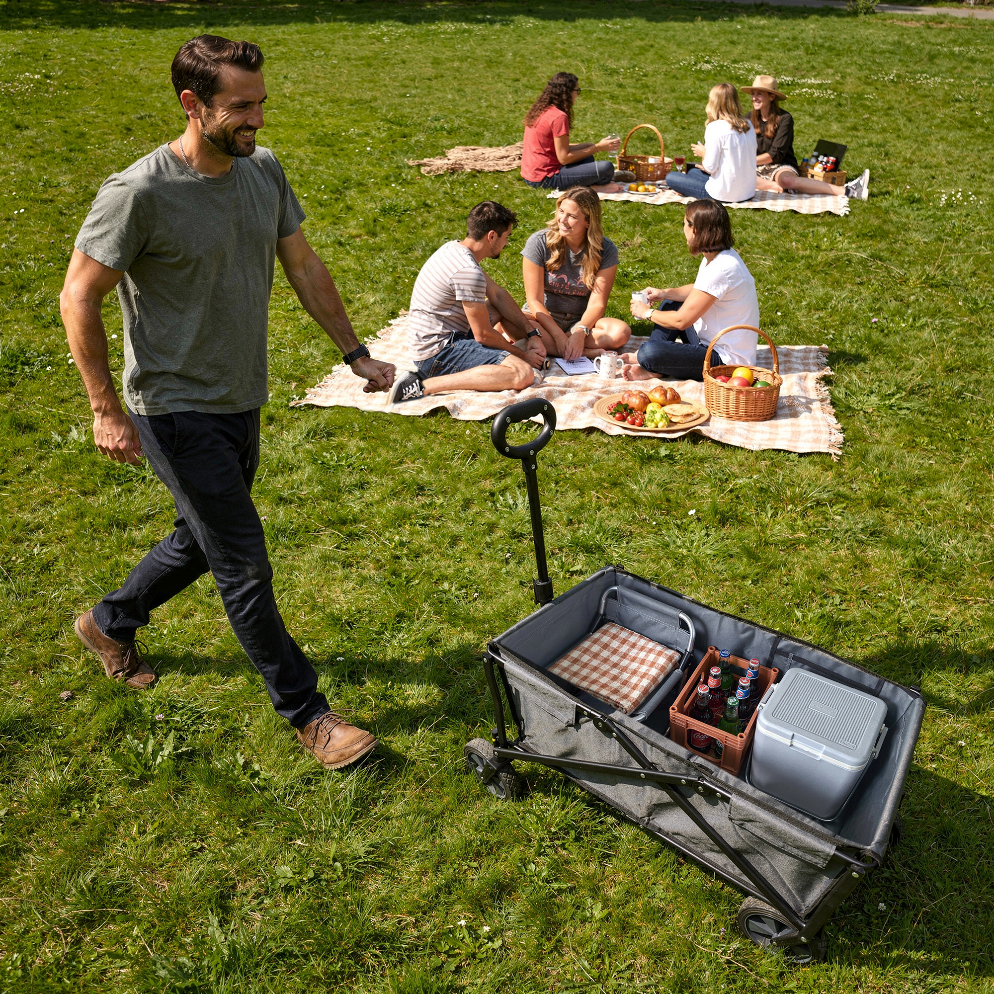 Faltbarer Bollerwagen 90L | robust, leicht & platzsparend