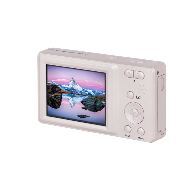 Fotocamera Digitale Compatta 44MP 1080P - Con Scheda 32GB, Zoom 16X, Flash, Batterie Ricaricabili, Per Bambini E Principianti, Colore Rosa