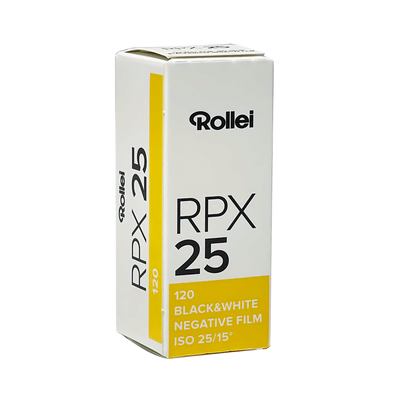 RPX Schwarzweiß-Negativfilm | 35 mm & Rollfilm | ISO 25 / 100 / 400