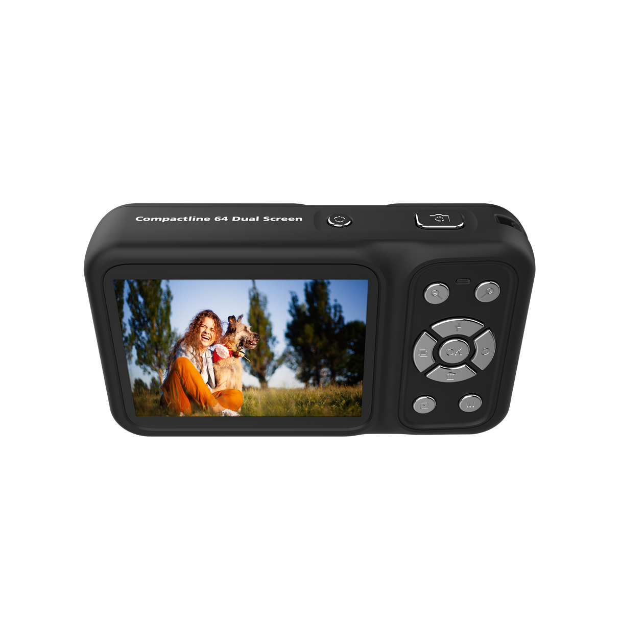 Compactline Dual Screen | 64 MP digital camera with 4K
