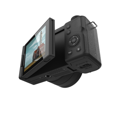 B-Ware Compactline 10x Flip Screen | 64 MP Digitalkamera mit 4K