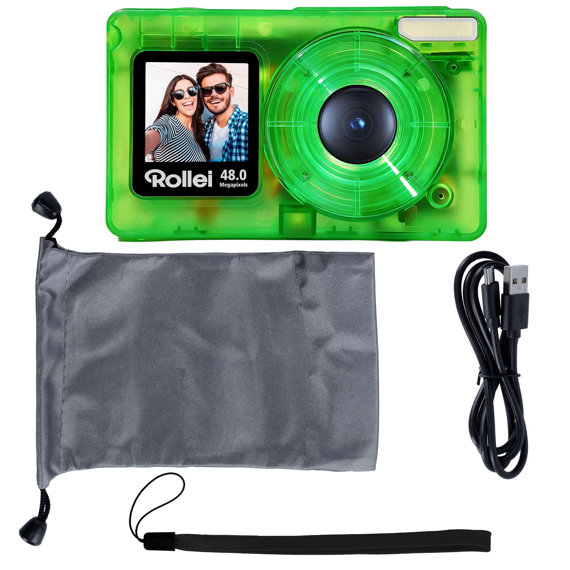 Compactline Pocket | Transparent Clear | 48 MP Digitalkamera mit 4K