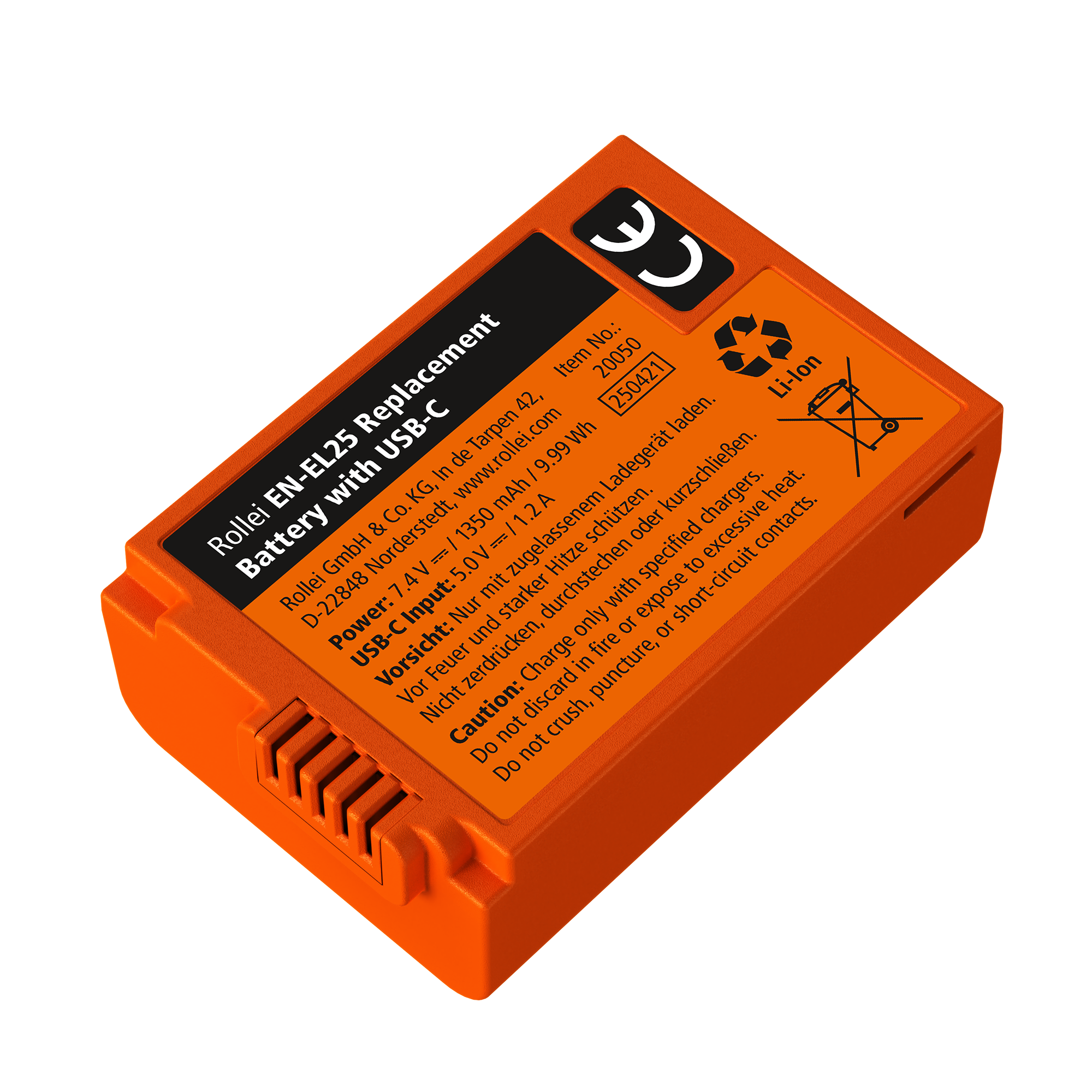 Kamera-Akku mit USB-C