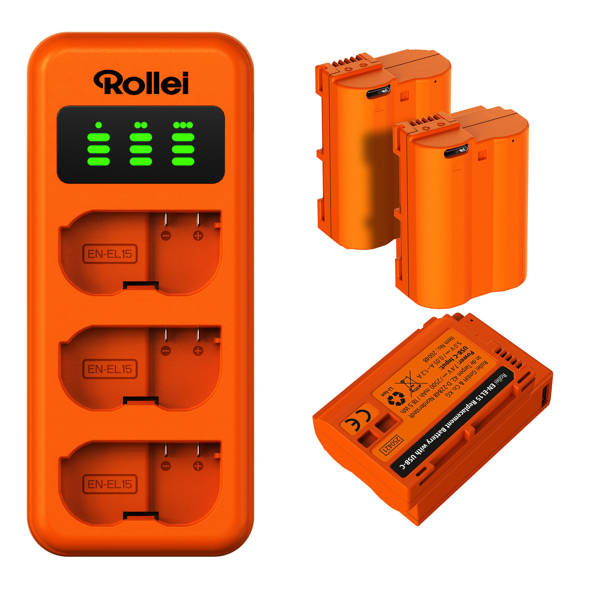 Charger Set | 3-Pack Camera Batteries & Charger