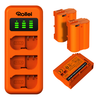 Charger Set | 3-Pack Camera Batteries & Charger