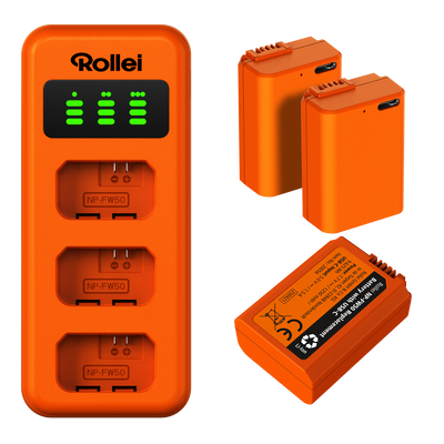 Charger Set | 3-Pack Camera Batteries & Charger