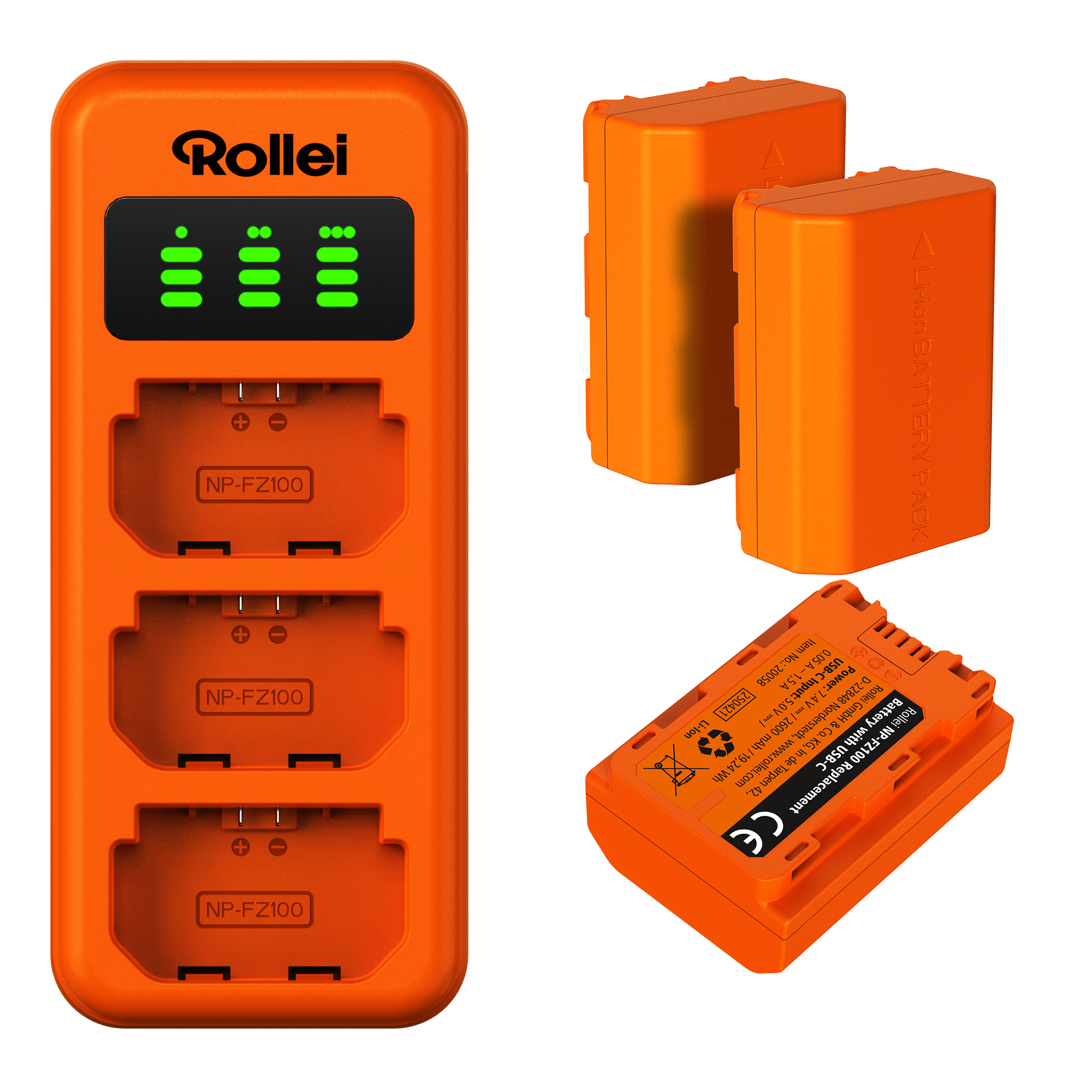 Charger Set | 3-Pack Camera Batteries & Charger