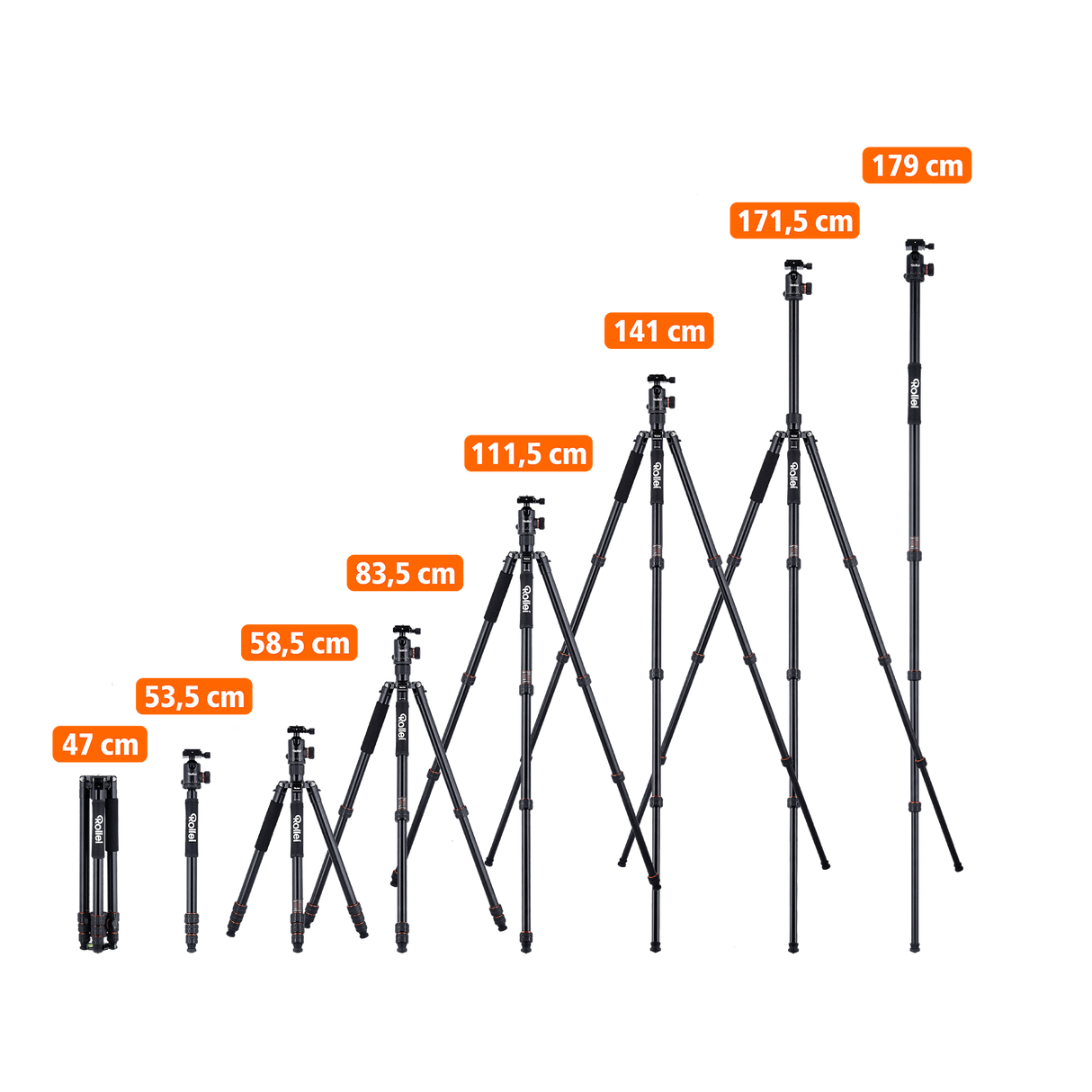 B-stock:C6i - aluminum tripod in black