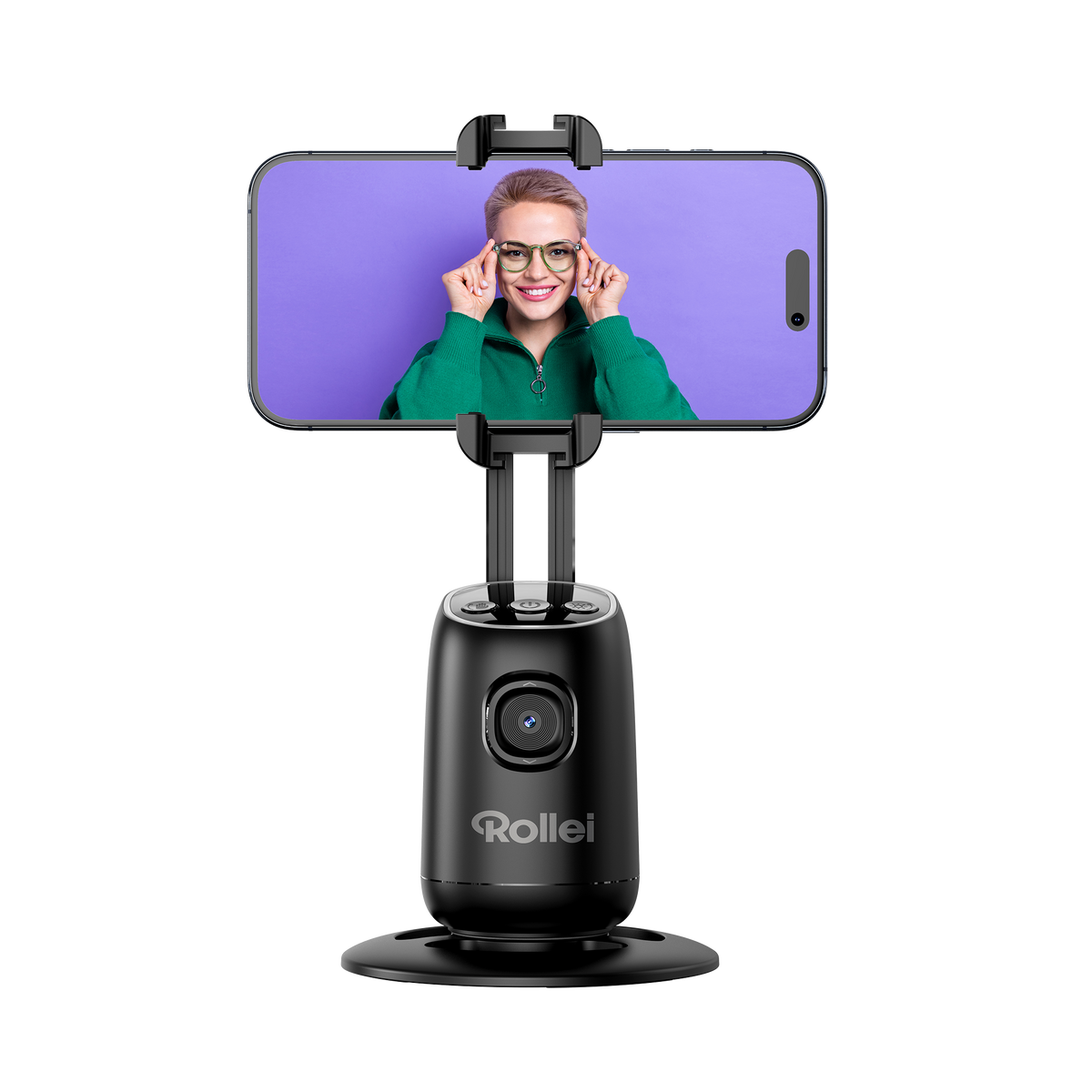 Rollei Desktop Stativ mit AI Tracking & 360°-Rotation