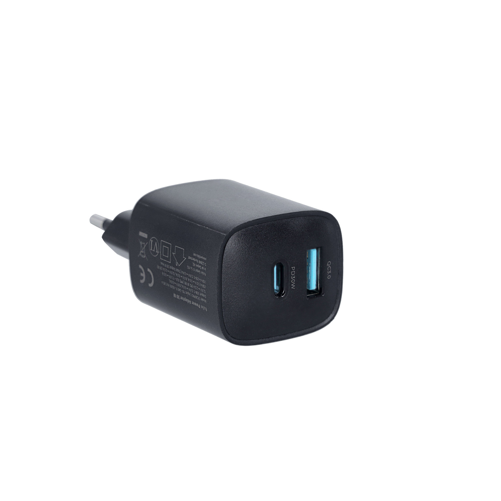 Schnellladegerät 30 W | GaN | USB-C- & USB-A-Anschluss