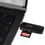 2 in 1 card reader for SD, microSD