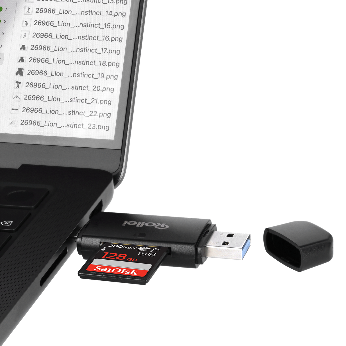 2 in 1 card reader for SD, microSD