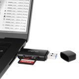 2 in 1 card reader for SD, microSD
