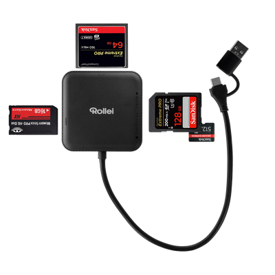 4-in-1 Kartenlesegerät | SD, CF, MS & microSD