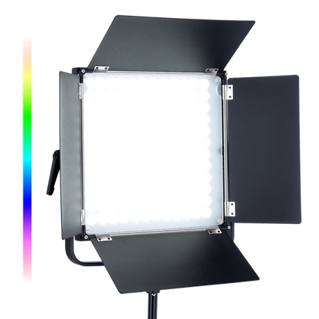 Bundle 2x VIBE Panel 900 RGB Pixel Pro + 2x VIBE 900 Softbox + 2x Profi Lampenstativ 285 cm