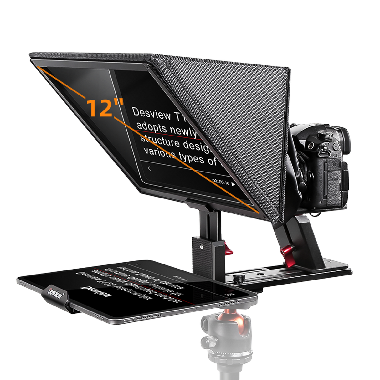 Desview T12S - Teleprompter for 12.9"smartphones & tablets