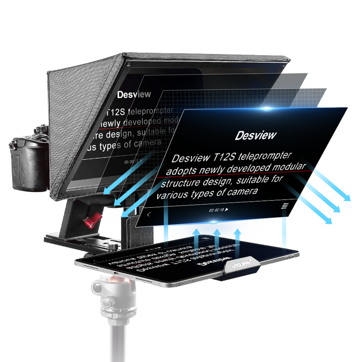 Desview T12S - Teleprompter for 12.9"smartphones & tablets