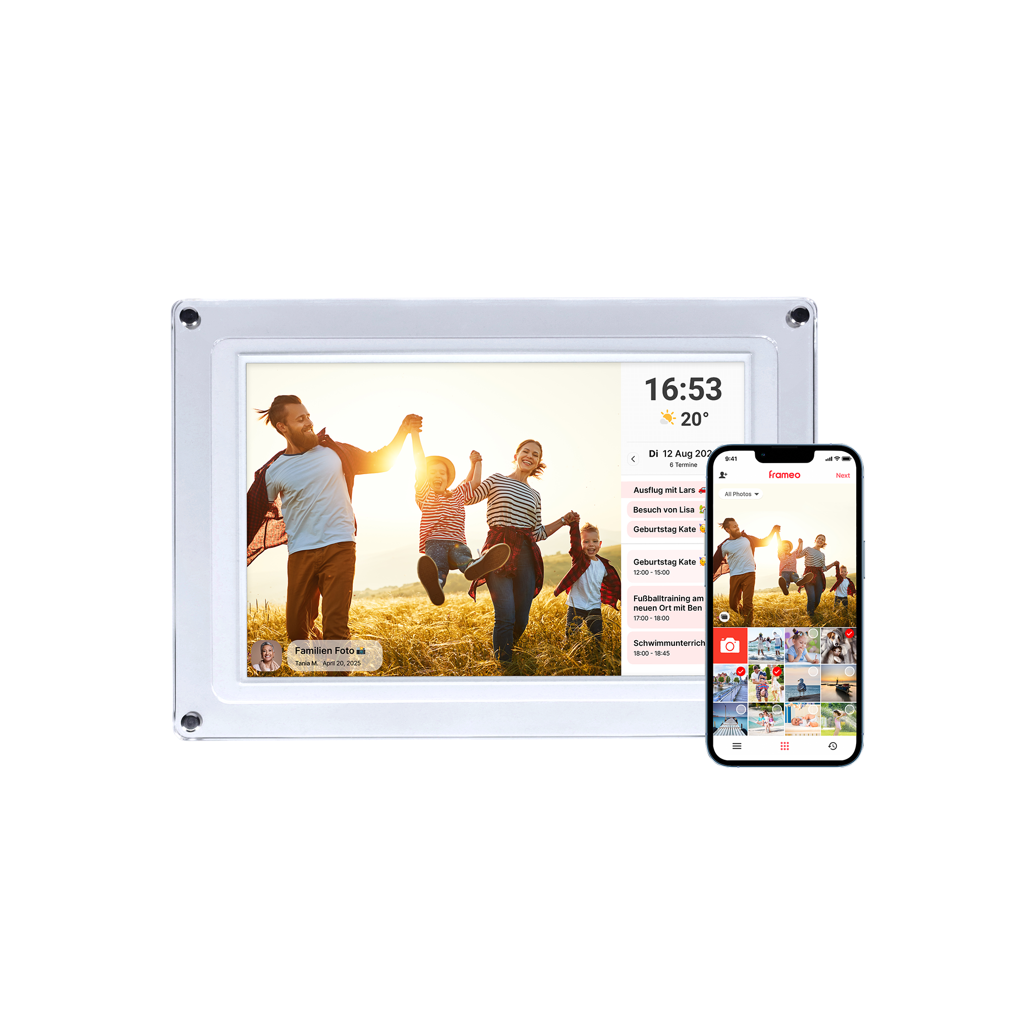 30524 Smarter Bilderrahmen mit 32 GB Speicher und Acrylrahmen