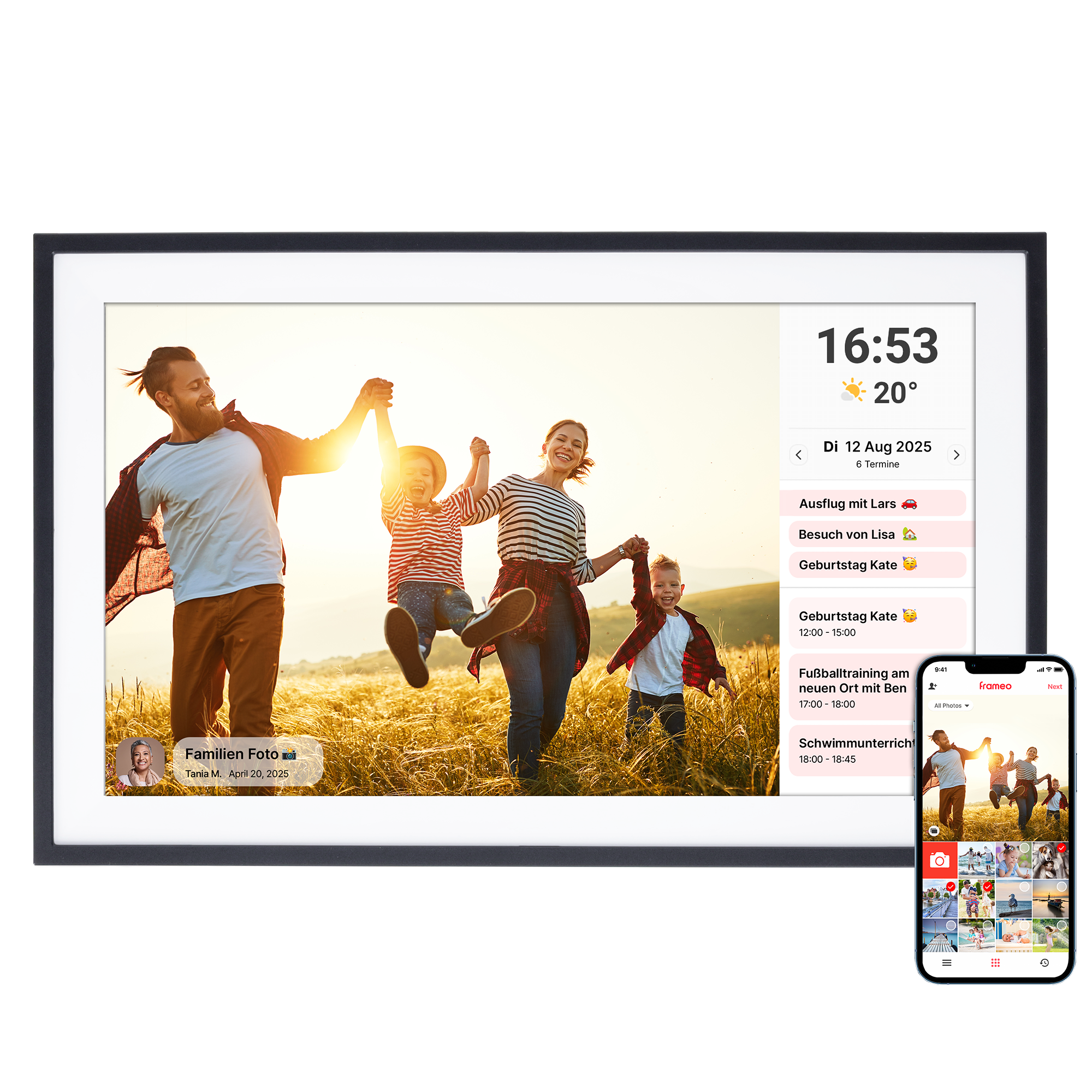 Smart Photo Frame | 15.6" Diagonal | WiFi | Frameo App | Model 151