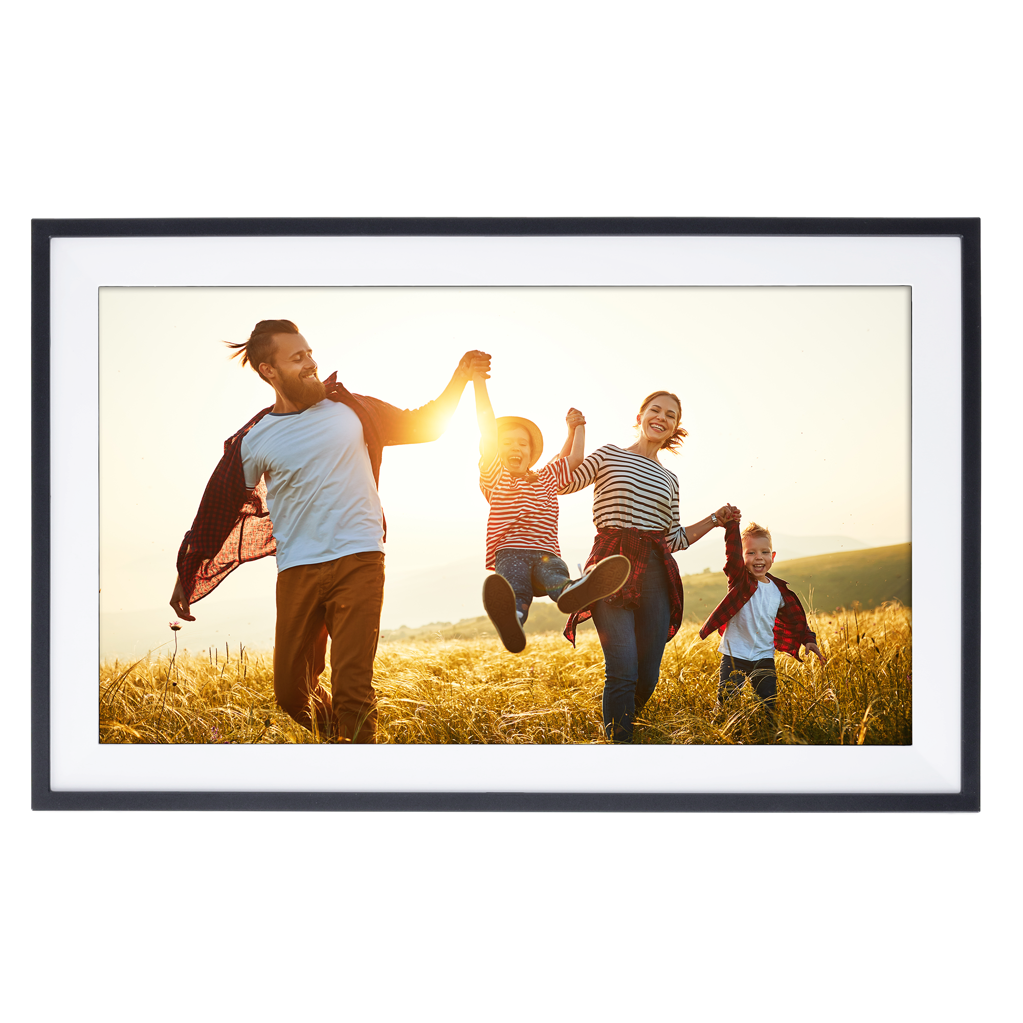 Digitaler Bilderrahmen 10,1 Zoll WiFi – 16GB, Touchscreen, App-Steuerung, Automatische Drehung (schwarz)