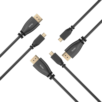 Bundle 3x Micro HDMI / HDMI Cable | 4K (30 Hz) | 1.8 m