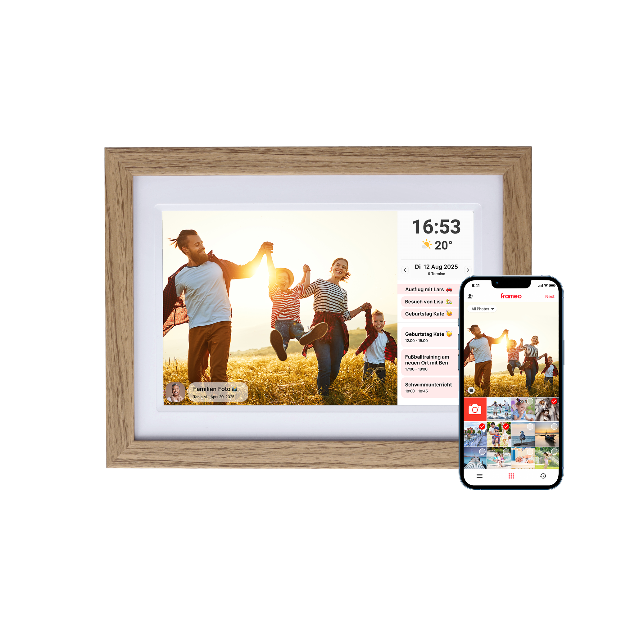 50014 Smart Frame Modell 1010 mit WiFi | 32 GB Speicher für Fotos & Videos