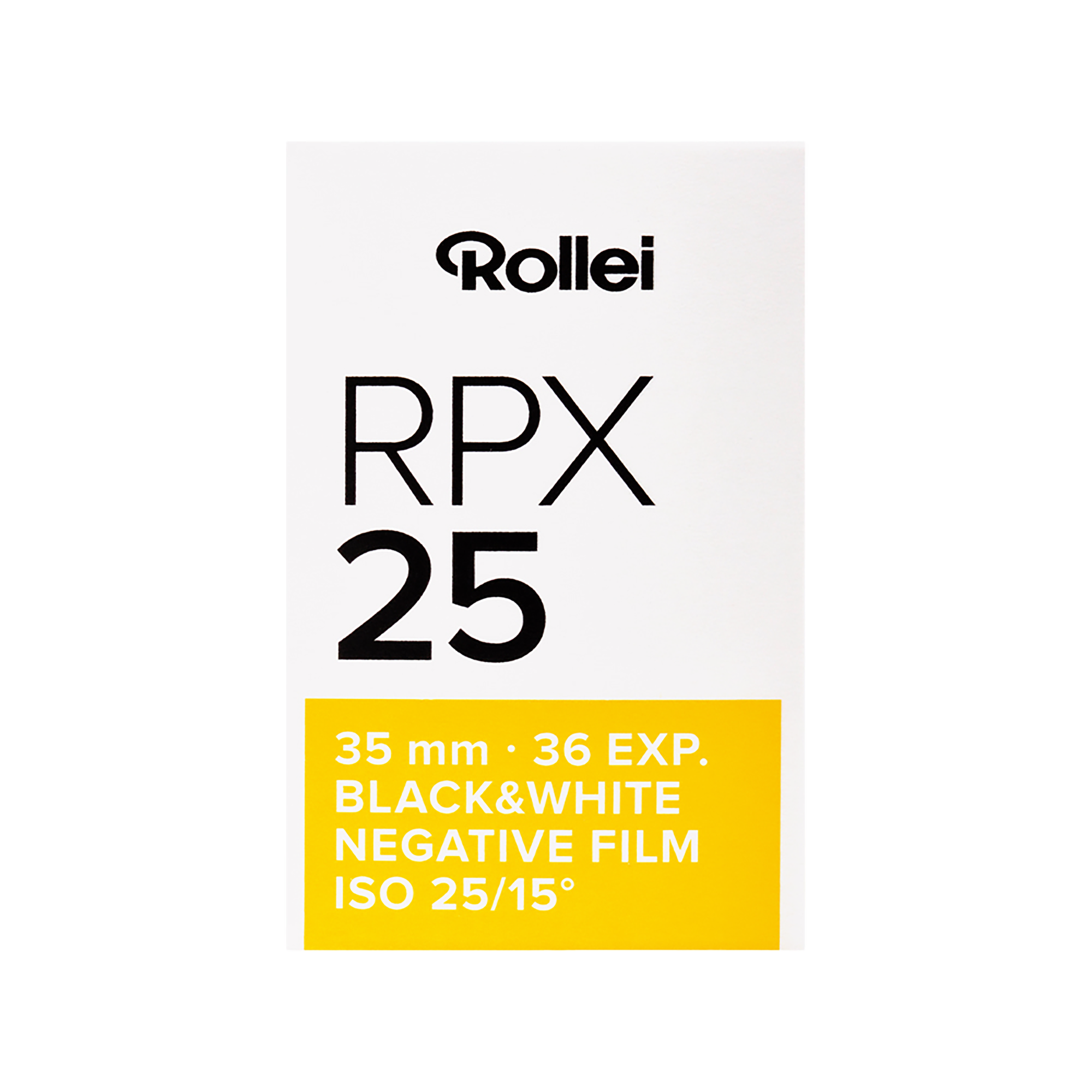 RPX Schwarzweiß-Negativfilm | 35 mm & Rollfilm | ISO 25 / 100 / 400