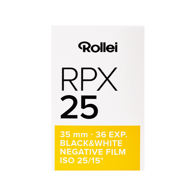 RPX Schwarzweiß-Negativfilm | 35 mm & Rollfilm | ISO 25 / 100 / 400