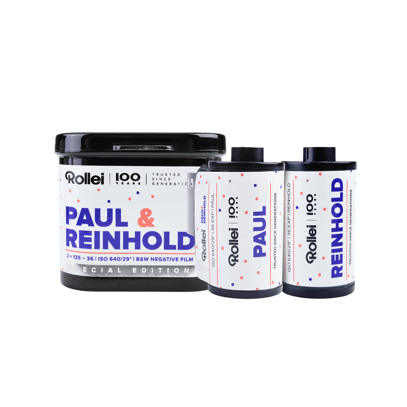 PAUL & REINHOLD Black and White Negative Film | 35mm | 36 Exposures | ISO 640 Twin Pack