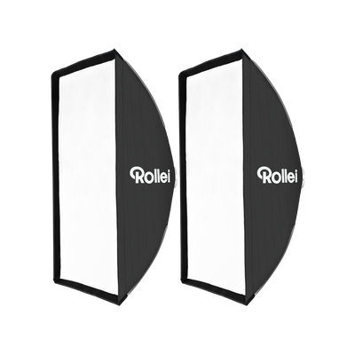 Bundle 2x Softbox Rechteck | Schnellverschluss, Aufklapp-System & Gitter