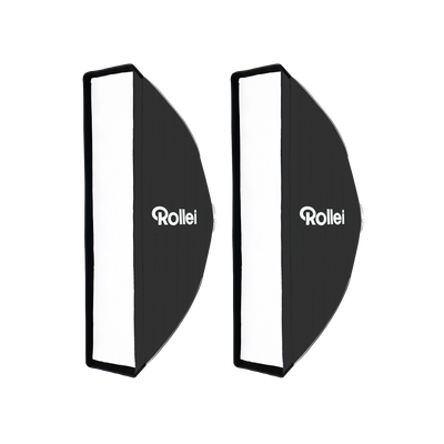 Bundle 2x Softbox Streifen | Schnellverschluss, Aufklapp-System & Gitter