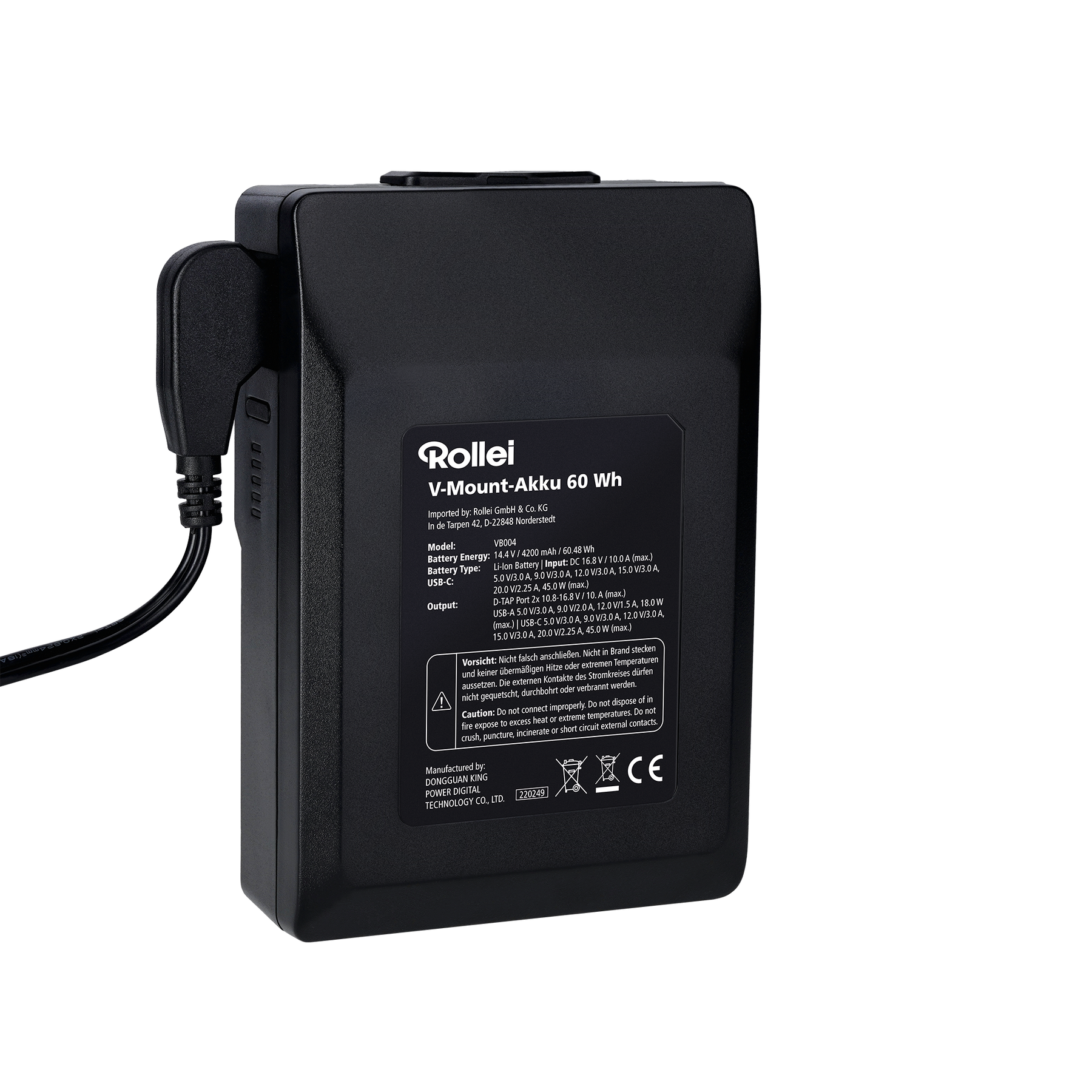 V mount battery 60 Wh