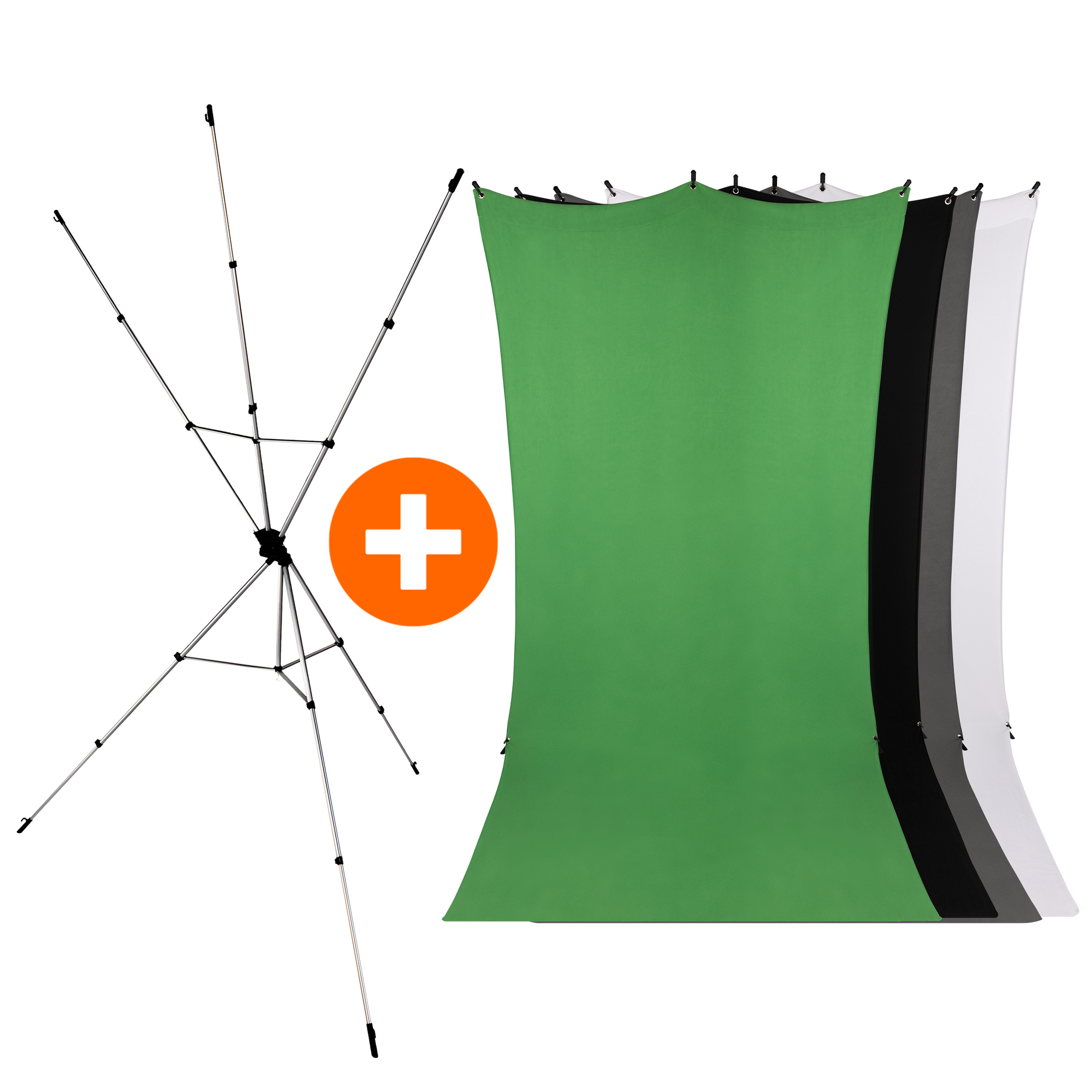 Bundle X-Drop Hintergrund-System + Hintergrund 3,0 x 1,5 m