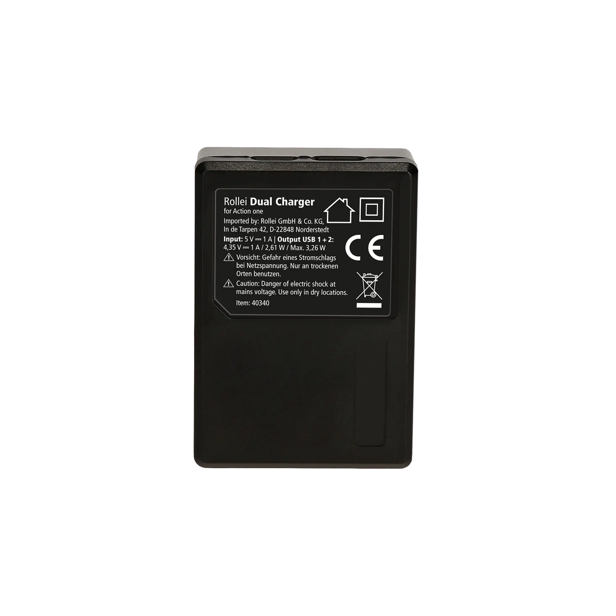 Rollei Actioncam Zubehör Dual Charger für Actioncam Action one