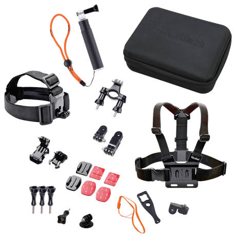 Rollei Actioncams B-Ware: Actioncam Zubehör Set Outdoor für Actioncams und GoPro