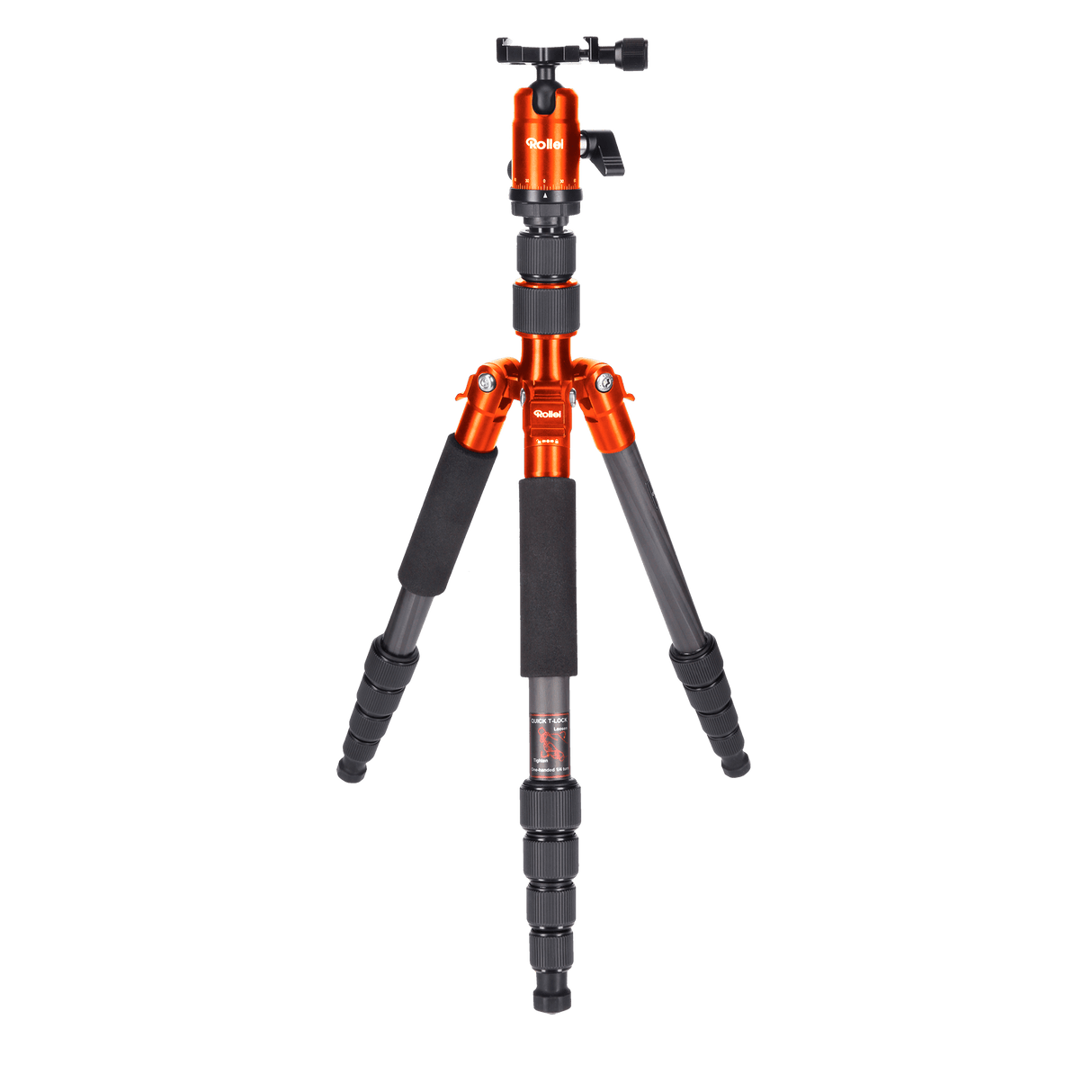 Rollei Stative B-Ware: Compact Traveler No. 1 - Carbon Stativ - Orange